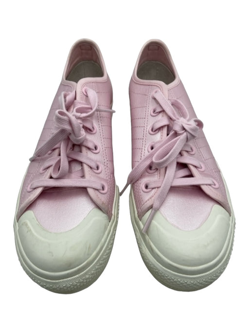 Adidas Shoe Size 8 Pink & White Canvas Low Top Lace Up Platform Sneakers Pink & White / 8