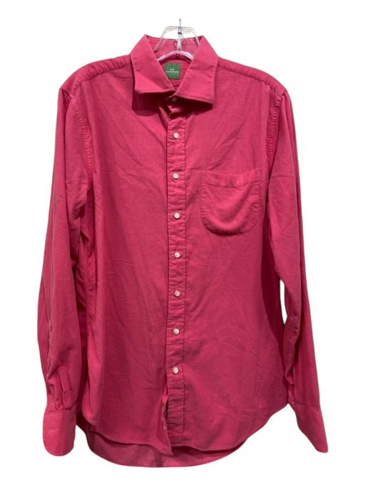 Sid Mashburn Size M Pink Cotton Cordouroy Button Down Men's Long Sleeve Shirt M