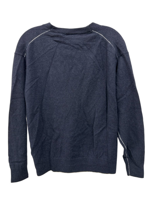 Lacoste Size 36 Navy Wool Blend Solid Cardigan Men's Sweater Navy / 36