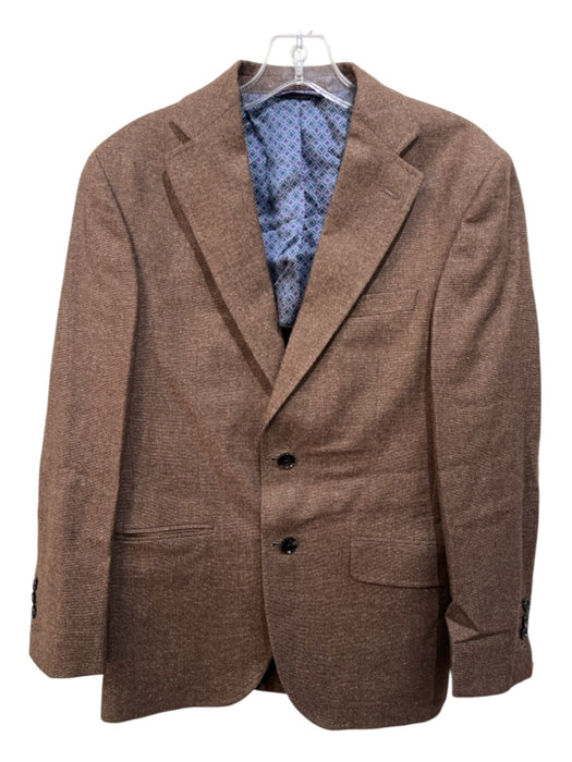 Ted Baker Brown Wool & Silk Blend 2 Button Men's Suit Brown / 38