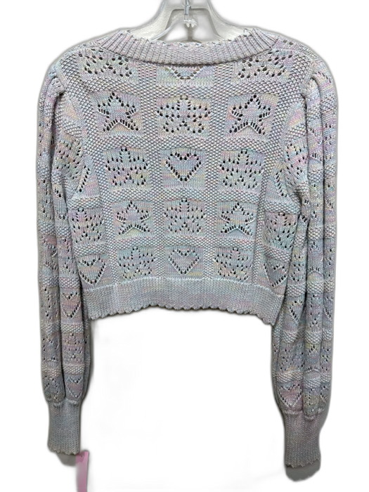 Loveshackfancy Size M Pastel Multi Cotton Ombre stars Cropped Cardigan Pastel Multi / M