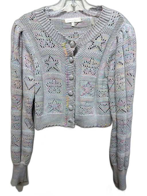 Loveshackfancy Size M Pastel Multi Cotton Ombre stars Cropped Cardigan Pastel Multi / M