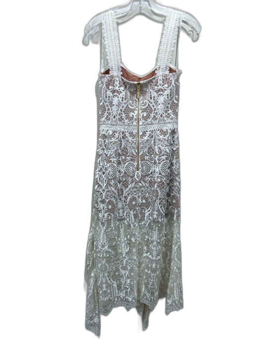 Bronx & Banco Size XS White & Beige Polyester Lace Overlay Bustier Dress White & Beige / XS