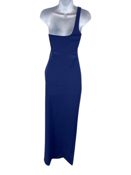Likely Size 0 Blue Polyester Blend One Shoulder Side Slit Mermaid Gown Blue / 0
