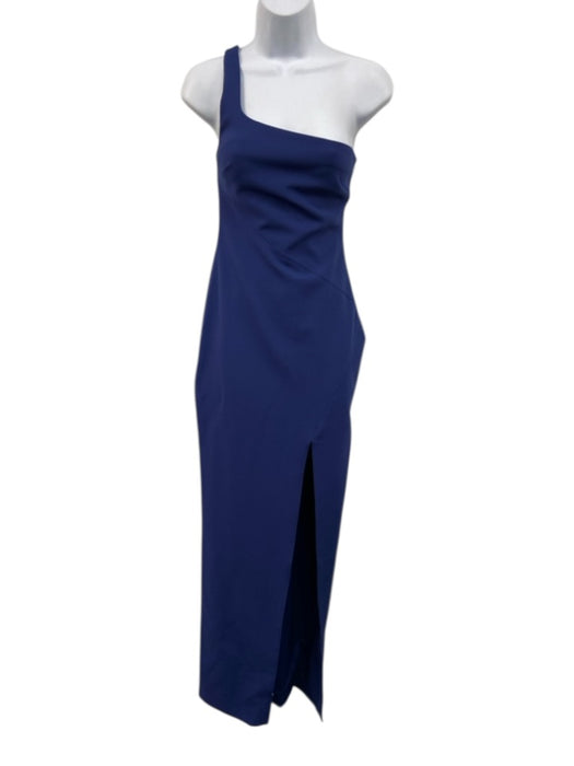 Likely Size 0 Blue Polyester Blend One Shoulder Side Slit Mermaid Gown Blue / 0