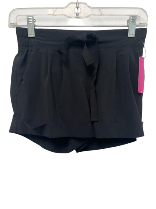 Lululemon Size 4 Black Polyester & Elastane Elastic Drawstring Waist Cuff Shorts Black / 4