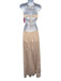 Lovers and Friends Size M Pale Pink Polyester Fully Sequined Cut Outs Maxi Dress Pale Pink / M