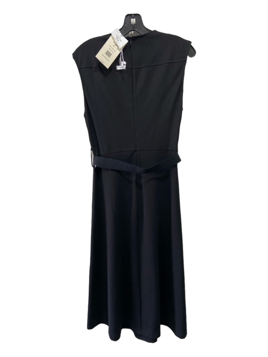 Tyler Boe Size 6 Black Rayon Blend Round Neck Sleeveless Stud Detail Midi Dress Black / 6