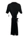Boden Size 6 Black Cotton Blend Ribbed Fabric Block Short Sleeve Dress Black / 6