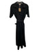 Boden Size 6 Black Cotton Blend Ribbed Fabric Block Short Sleeve Dress Black / 6