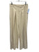 Alice + Olivia Size 8 Beige Polyester Blend High Rise Pleated Pockets Pants Beige / 8