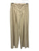 Alice + Olivia Size 6 Beige Polyester Blend High Rise Pleated Pockets Pants Beige / 6