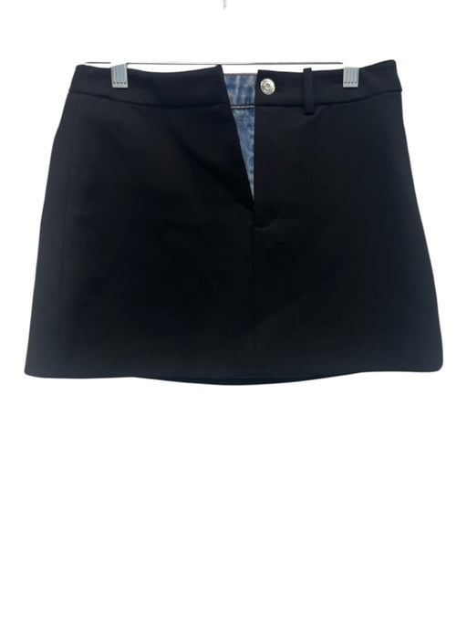 SER.O.YA Size XS Medium Wash & Black Nylon Blend Denim High Rise Mini Skirt Medium Wash & Black / XS