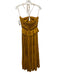 Ulla Johnson Size 6 Yellow Polyester Spaghetti Strap Pleated Maxi Dress Yellow / 6