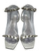 Alexander McQueen Shoe Size 38.5 Silver Leather Square Toe Spike Sandals Silver / 38.5