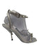Alexander McQueen Shoe Size 38.5 Silver Leather Square Toe Spike Sandals Silver / 38.5