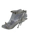 Alexander McQueen Shoe Size 38.5 Silver Leather Square Toe Spike Sandals Silver / 38.5