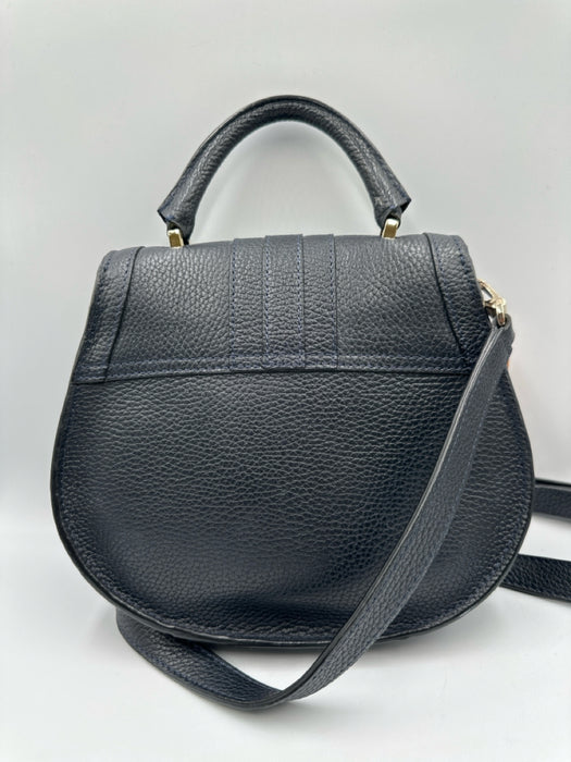 DeMellier Black Leather Saddle Tassle Detail Crossbody Bag