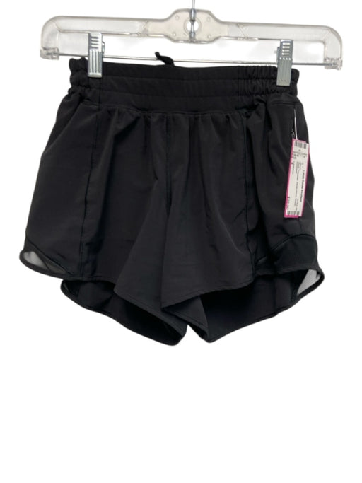 Lululemon Size 4 Black Polyester Elastic Waist Athletic Shorts Black / 4