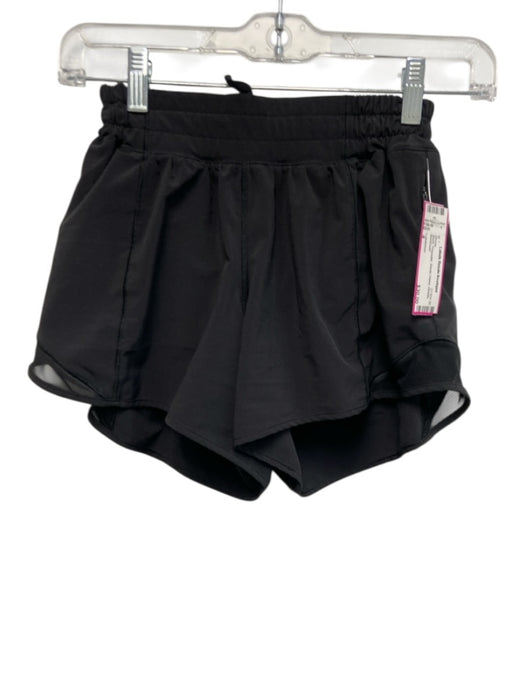 Lululemon Size 4 Black Polyester Elastic Waist Athletic Shorts Black / 4