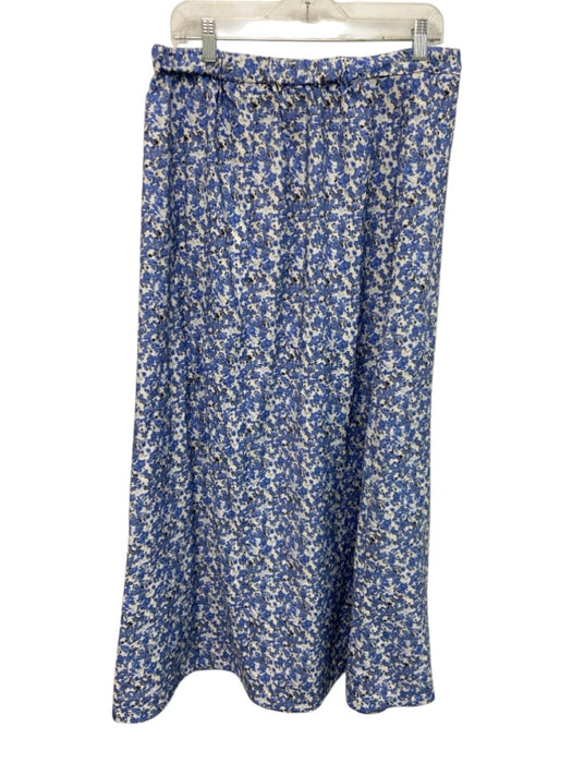 MSCH Copnhagen Size M Blue & White Viscose & Polyamide Stretch Waist Skirt Blue & White / M