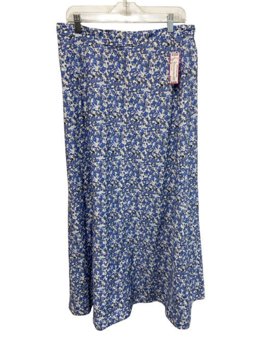 MSCH Copnhagen Size M Blue & White Viscose & Polyamide Stretch Waist Skirt Blue & White / M