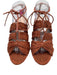 Loeffler Randall Shoe Size 8.5 Clay Orange textile upper Lace Up Ankle Sandals Clay Orange / 8.5