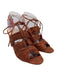 Loeffler Randall Shoe Size 8.5 Clay Orange textile upper Lace Up Ankle Sandals Clay Orange / 8.5