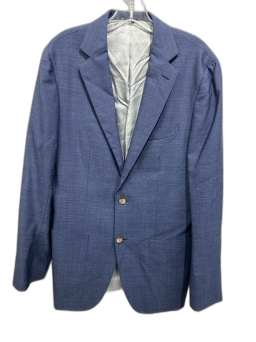 Suitsupply Blue Wool Solid 2 Button Men's Blazer Blue / 40L