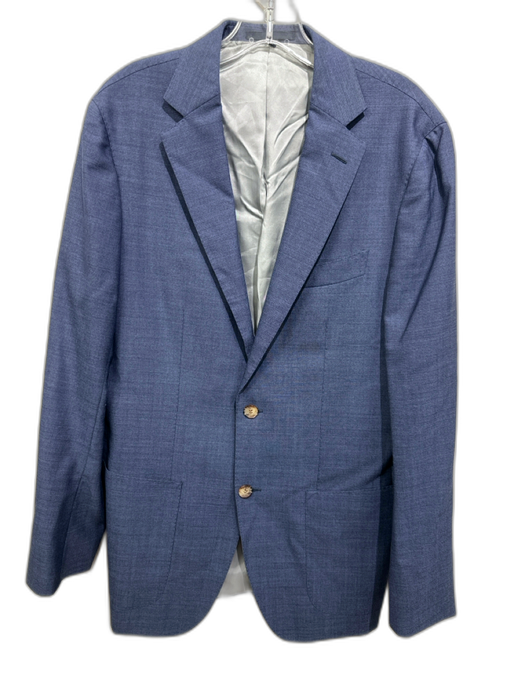 Suitsupply Blue Wool Solid 2 Button Men's Blazer Blue / 40L