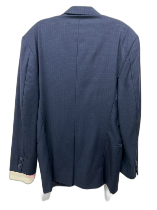 Burberry London Blue Wool Plaid 2 Button Men's Blazer Blue / 44L