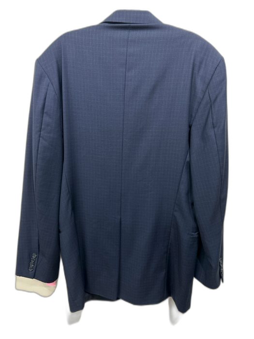 Burberry London Blue Wool Plaid 2 Button Men's Blazer Blue / 44L