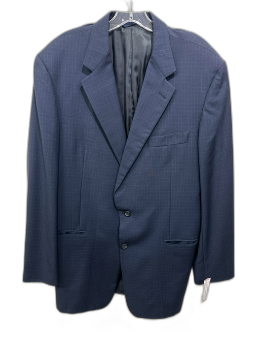 Burberry London Blue Wool Plaid 2 Button Men's Blazer Blue / 44L