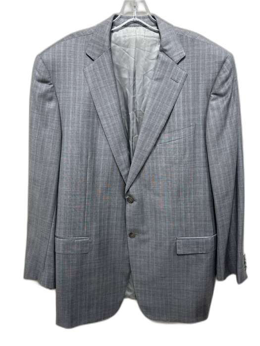 Ermenegildo Zegna Gray & Multi-Color Wool Plaid 2 Button Men's Blazer Gray & Multi-Color / 58
