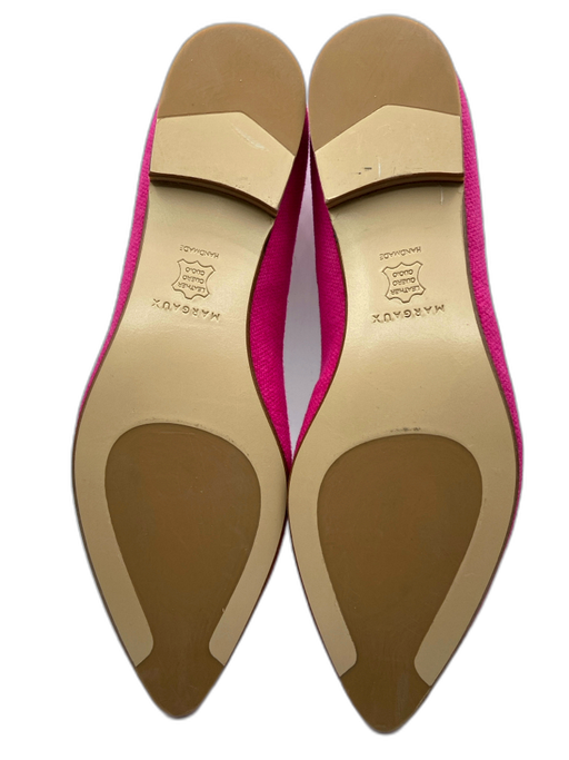 Margaux Shoe Size 40.5 Pink textile upper Leather Sole Woven Pointed Toe Flats Pink / 40.5