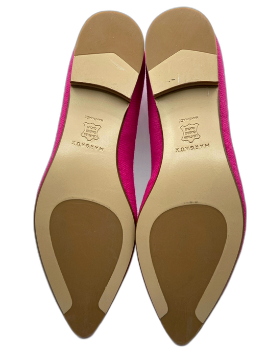 Margaux Shoe Size 40.5 Pink textile upper Leather Sole Woven Pointed Toe Flats Pink / 40.5