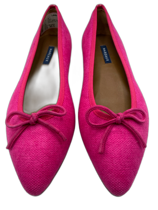 Margaux Shoe Size 40.5 Pink textile upper Leather Sole Woven Pointed Toe Flats Pink / 40.5