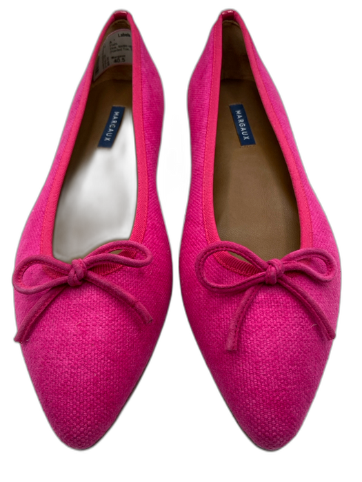 Margaux Shoe Size 40.5 Pink textile upper Leather Sole Woven Pointed Toe Flats Pink / 40.5