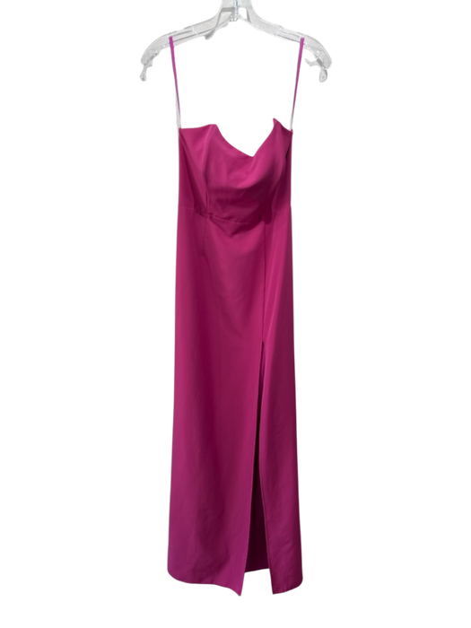 Abyss by Abby Size S Pink Polyester Boning cat ear neckline Side Slit Gown Pink / S