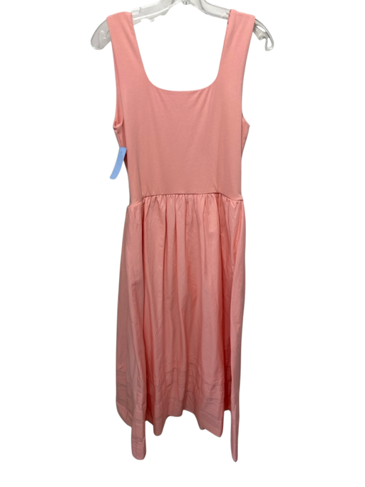 J. Crew Size M Peach Orange Cotton Blend Sleeveless Gathered Maxi Dress Peach Orange / M