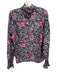 Isabel Marant Etoile Size 40 Red, Pink, Blue Silk Long puff sleeve Floral Top Red, Pink, Blue / 40