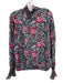 Isabel Marant Etoile Size 40 Red, Pink, Blue Silk Long puff sleeve Floral Top Red, Pink, Blue / 40