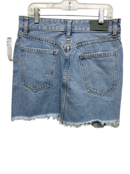 Carmar Size 26 Light Wash Cotton Denim High Rise Distressed Mini 5 Pocket Skirt Light Wash / 26
