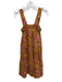 XiRENA Size XS Mustard Yellow & Pink Cotton Sleeveless Floral Print Mini Dress Mustard Yellow & Pink / XS