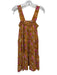 XiRENA Size XS Mustard Yellow & Pink Cotton Sleeveless Floral Print Mini Dress Mustard Yellow & Pink / XS
