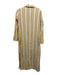 Mille Resort & Travel Size XS Yellow & White Cotton Long Sleeve Striped Dress Yellow & White / XS