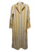 Mille Resort & Travel Size XS Yellow & White Cotton Long Sleeve Striped Dress Yellow & White / XS