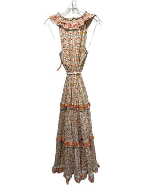 Cleobella Size L Yellow, Red, Blue Cotton Sleeveless Floral Print Maxi Dress Yellow, Red, Blue / L