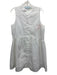 Tuckernuck Size M White Polyester Sleeveless Windowpane 1/4 Button Dress White / M