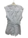 IRO Size 34 Light Blue Cotton Denim Sleeveless Cut Out Zip Belt Incl. Romper Light Blue / 34
